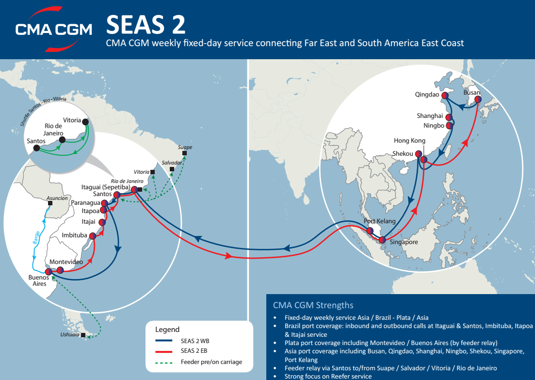 CMA's Service for Asia-Latin/South America Routes - STU